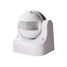 Наружный датчик движения PIR, переключатель детектора, 180 градусов, авто 220 В/AC-240V/AC, охранное освещение, переключатель лампы, белый/черный