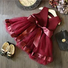 Модное праздничное платье для маленьких девочек кружевное фатиновое платье разных цветов выше колена, однотонное платье подружки невесты