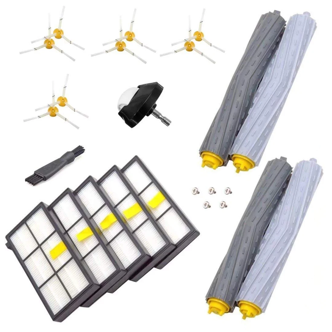 

Replenishment Kit for iRobot Roomba 800 & 900 Series 980 960 890 880 870 860 Include Filter Side Brush Tangle-Free Debris Extr