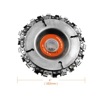 

4 Inch Carbide Alloy Grinder Disc and Chain 22 Tooth Fine Cut Chain Set for 100/115 Angle Grinders