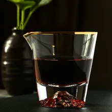 Прозрачные покрытые снегом горы стеклянная ярмарка чашка кунг-фу чай есть части утолщение чай часть чашка гомогенизация