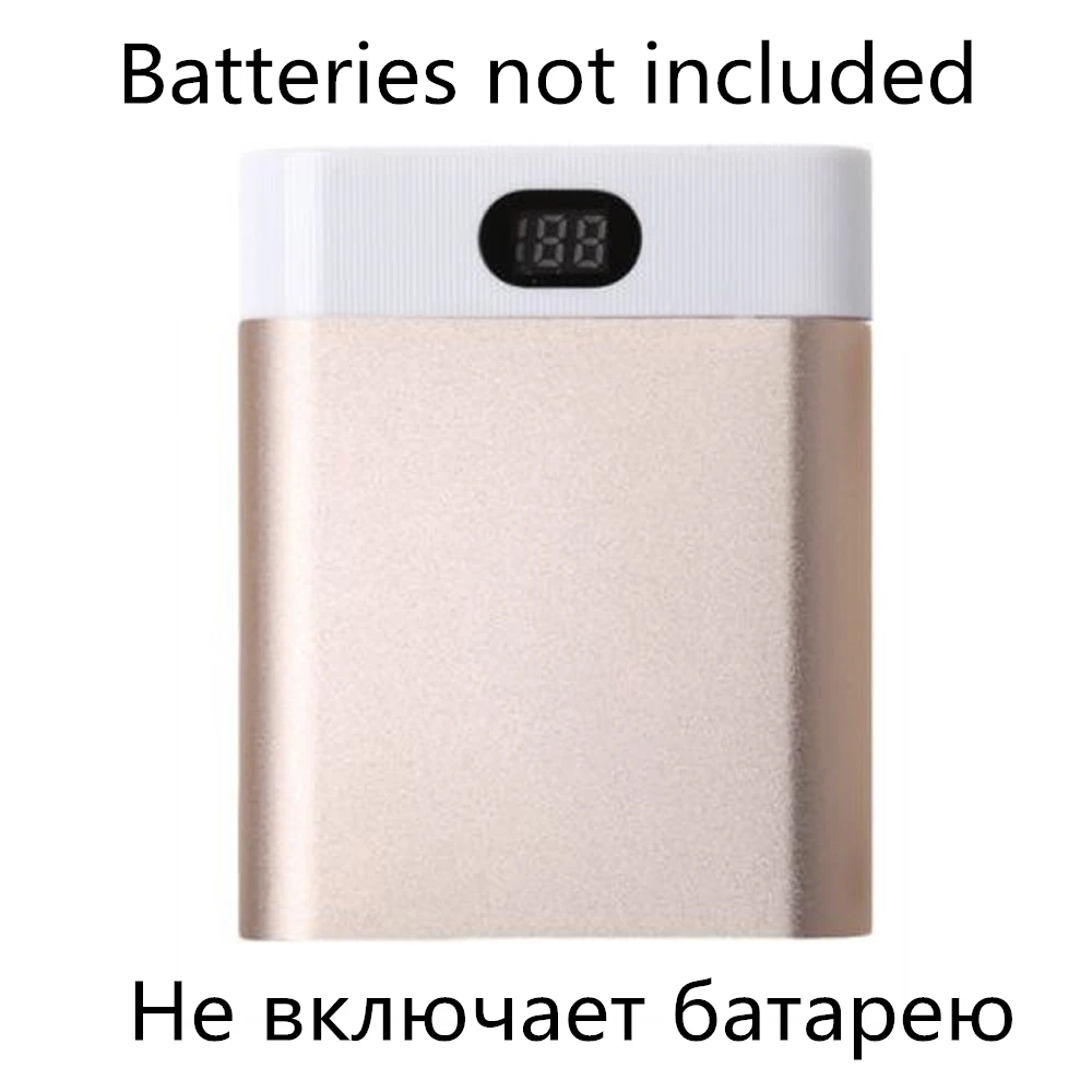 

New Arrival Dual USB 4X 18650 Power Bank Case Kit Battery Charger Box For Smart Phones USB Micro USB Batteries not included