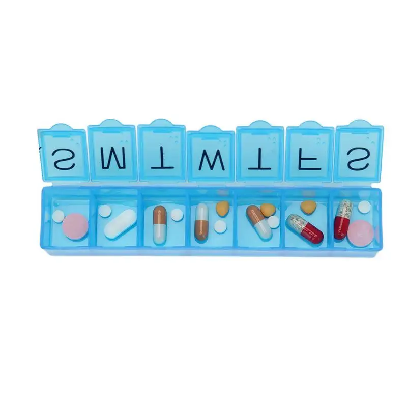 7-In-One Plastic Weekly Medicine Tablet Pill Box Case Portable Candy Vitamin Container Storage Organizer Travel Accessories | Дом и сад