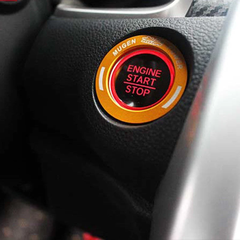 

Engine Start Stop Push Button Knob Key Switch Ring Trim For Homda Civic 2016-18 High Quality