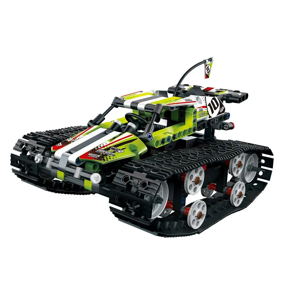

Remote Control Toy Car 2.4G Assembled Building Blocks Toy DIY Electric Tracked High Speed Car Model 410 PCS
