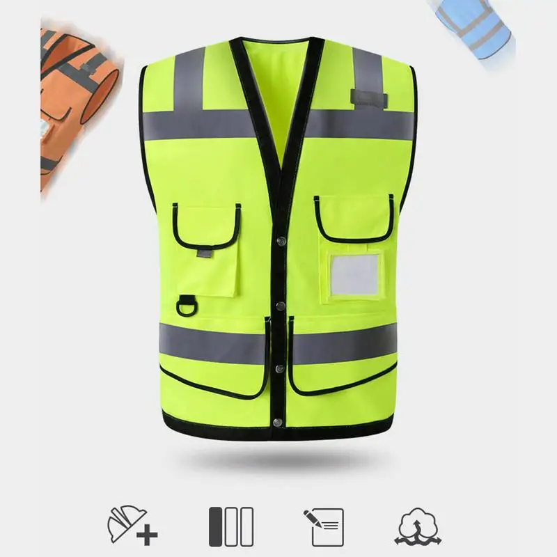 Hi-Vis унисекс высокая видимость Светоотражающая куртка безопасности жилет открытый ночной езды Безопасный Жилет для бега