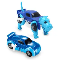 Крутая Автоматическая трансформация собака автомобиль Заводной ветер игрушка разнообразие Милый Забавный для детей дети младенцы модель
