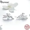 BAMOER Romantic Genuine 925 Sterling Silver Cute Fairy Elevs Exquisite Stud Earrings for Women Luxury Jewelry Making BSE046 ► Photo 3/6