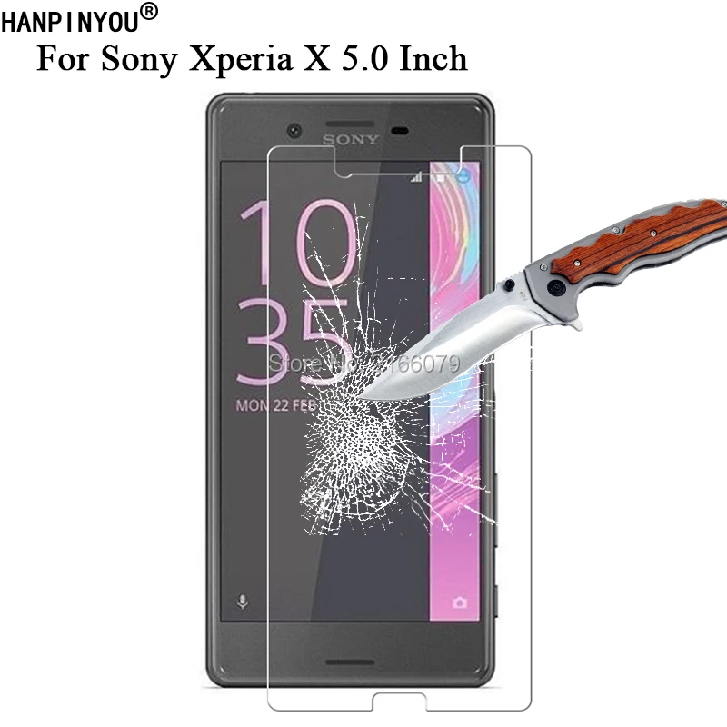 

New 9H 2.5D Tempered Glass Screen Protector For Sony Xperia X / Dual F5121 F5122 5.0" Protective Film + Clean Tools