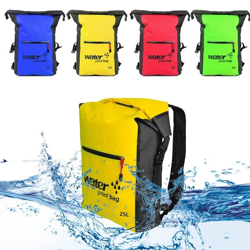 

25L Outdoor Waterproof Swimming Backpack Bags Dry Bag Roll Top Sacks Storage Bag for Rafting Kayaking Swimming Trekking Diving