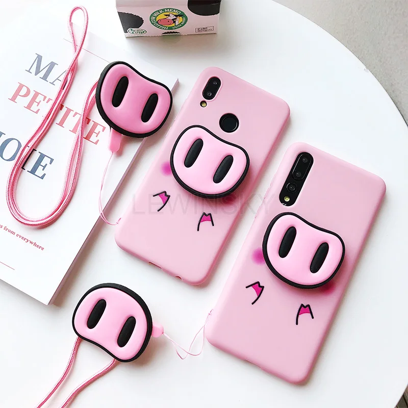 

Cute Cartoon Pink pig Phone Case For huawei Nova 3 3i P smart P10 P9 P20 Pro Mate 10 20 lite On honor 8X Max 8 9 lite 7C 7A Pro