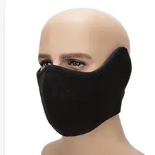 Унисекс зима теплый флис Велоспорт велосипед Лыжный Сноуборд Половина лица маска осень и зима теплые наушники на липучке