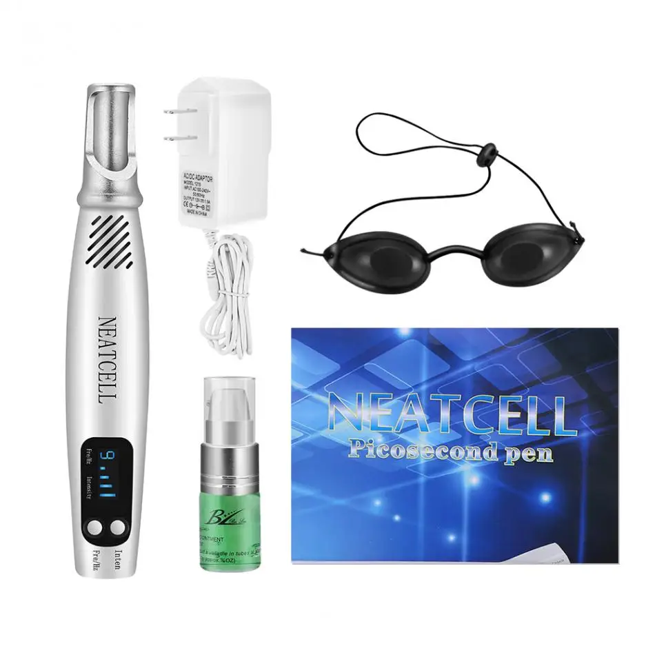 

Pro Picosecond Laser Pen Acne Mole Freckle Removal Machine Light Therapy Tattoo Scar Remover Device + Skin Care Repair Gel Cream