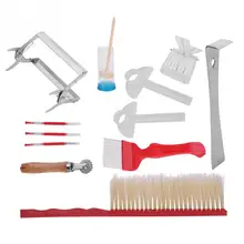 12 шт. инструменты для пчеловодства набор инструмент для пчеловодства пчелиная щетка извлечение вилка из нержавеющей стали