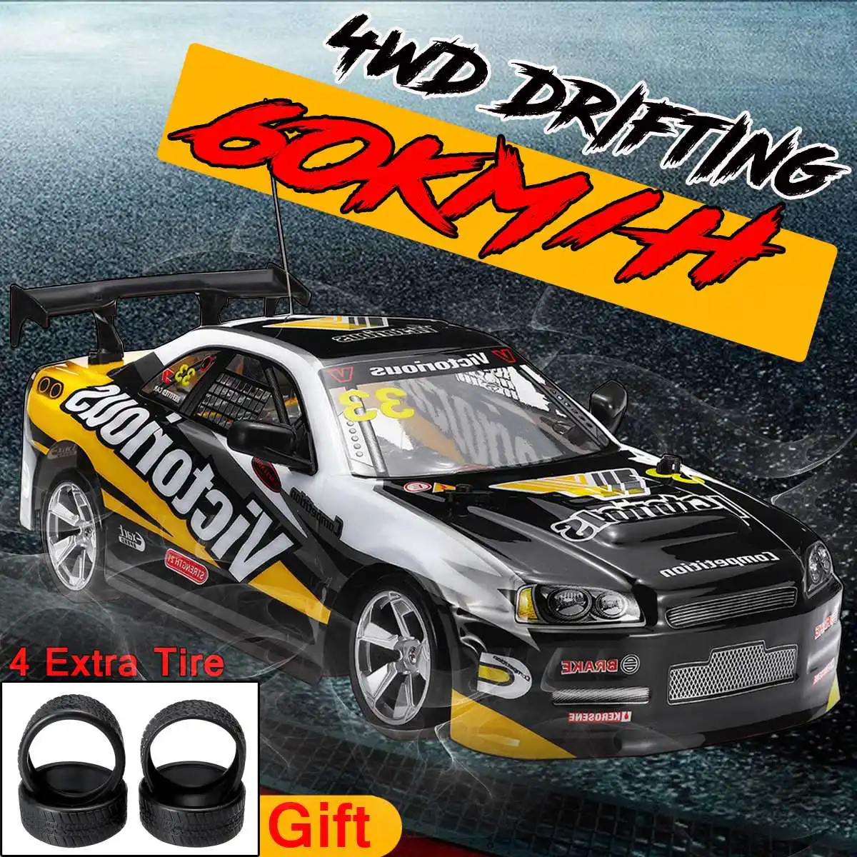 

1:14 2.4G Remote Control 4WD High Speed Drift Car Racing Proportional Remote Control Model Vehicle Toy Gifts for Children kids
