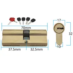 Латунный цилиндр C Класс медь сердцевина дверного замка с 7 Ключи высокий уровень безопасности замок Core