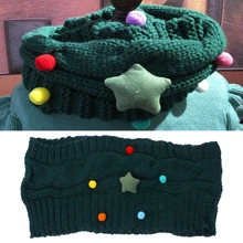 Милый детский шарф со звездами Pum вязаные шарфы для девушек зимние уплотнительные хомут для шеи теплые аксессуары для одежды