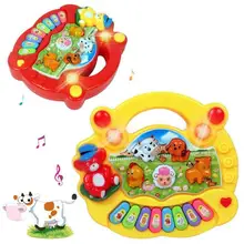 Детские музыкальные игрушки Монтессори развивающие животные ферма пианино звук Развивающие игрушки для детей рождественские подарки