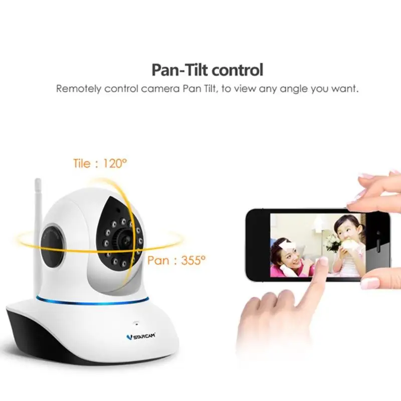 

Vstarcam C7838WIP 720P HD Wireless WiFi IP Audio Camera P/T Two-way Audio Night Vision Webcam Camcorder Video Recorder
