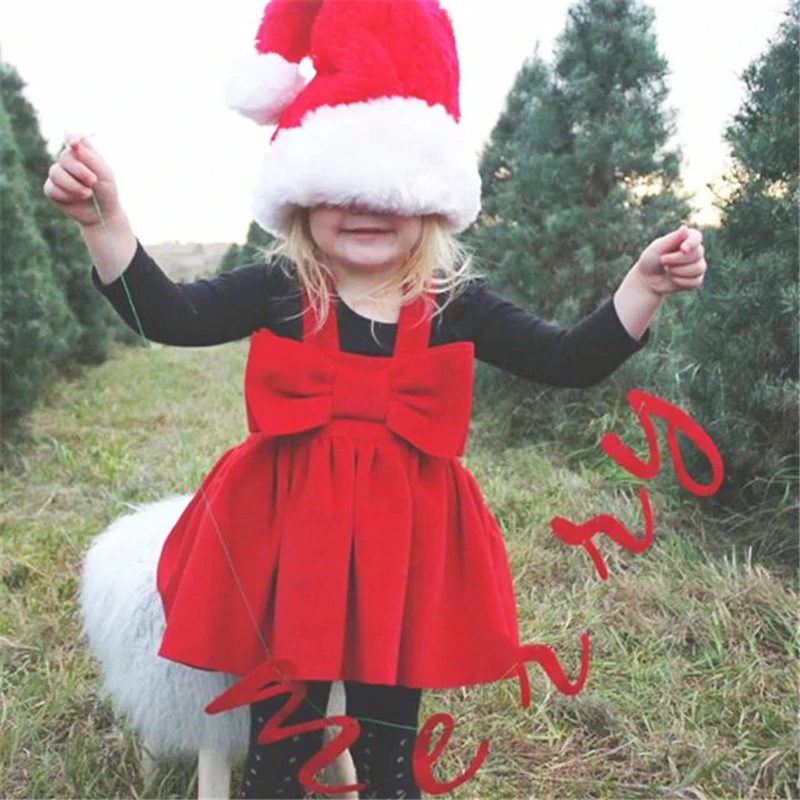 1-6 t Bambini Di Natale Del Bambino Vestiti Della Ragazza Senza Maniche  Bowknot Tutu Vestito Da Partito Elegante Della Principessa Sveglio di Natale  Vestito Rosso - AliExpress Mother \u0026 Kids