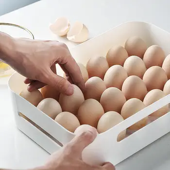 

Single Layer Refrigerator Food Eggs Airtight Storage Container Preservation Durable PP Box Romance House Kitchen Tools