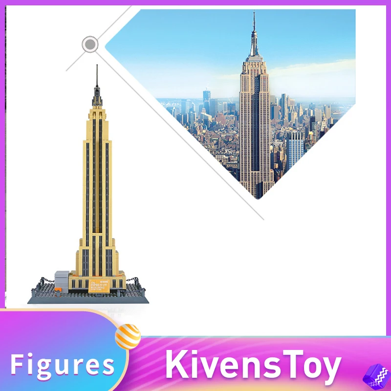 

IN STORE NewYork Empire State Wange 5212 Landmark Building Blocks Bricks Toys Compatible with Lego Architecture Series 1995pcs
