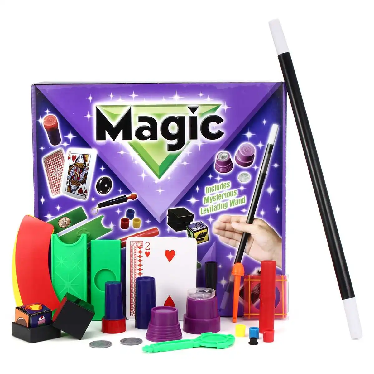 

Children 11Pcs/Set Magic Tricks Box Illusions Magic Tools Props Set Kids Playing Toy Kit Educational Learning Toys Gifts Purple
