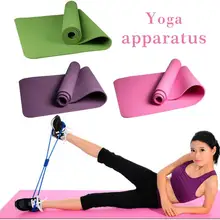 Фитнес толстый коврик для занятий йогой монохромный 6 мм экологически чистый без запаха нескользящий удобный коврик