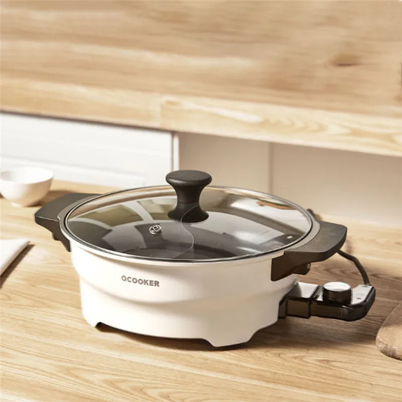 

OCOOKER 1500W 4L Multi-function 2 Grid Electric Hot Pot Non-stick Pot Kitchen Cookimg Tools Stereo Bottom Cookware