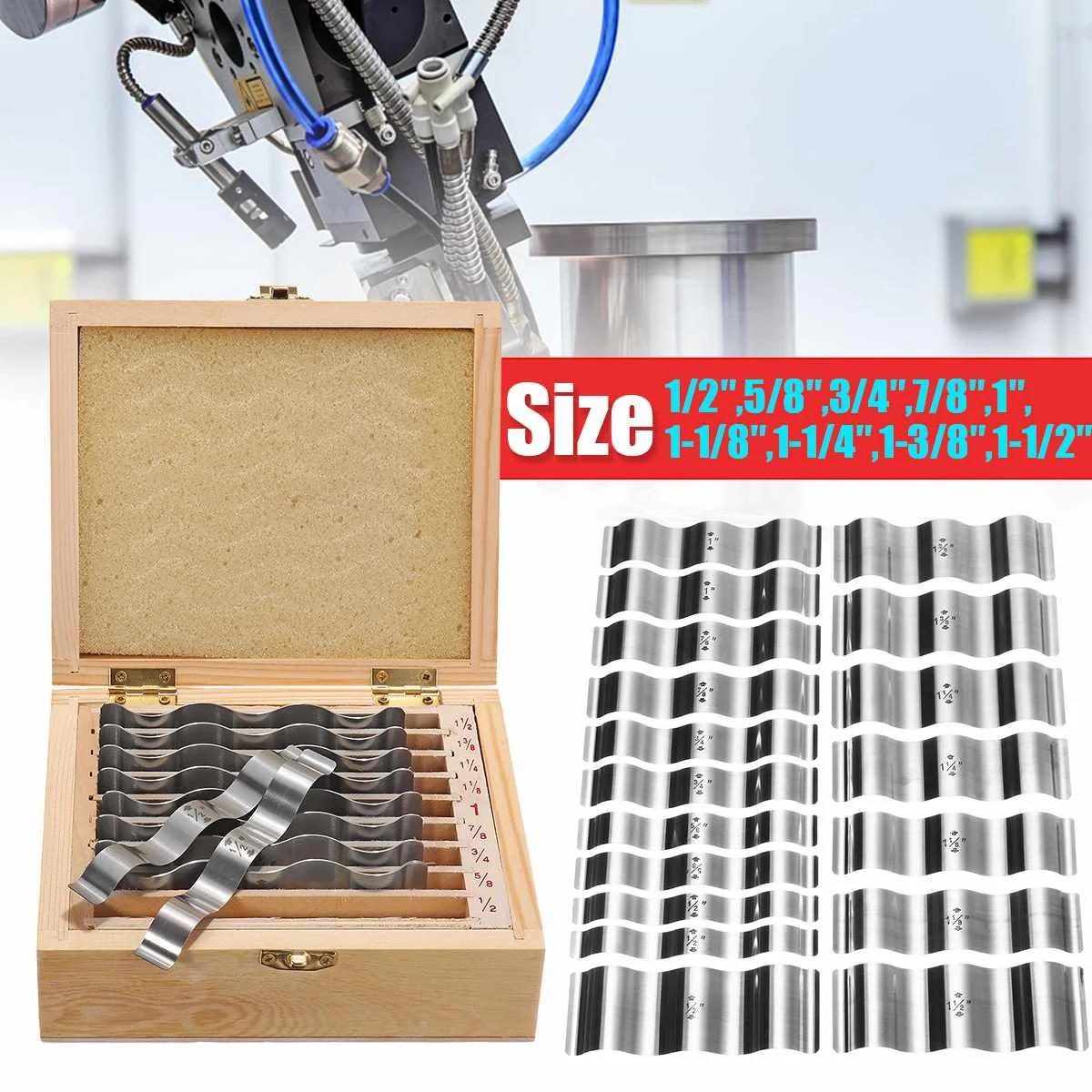 

9 Pairs Wave Parallel Pad 18pcs Gauge Block Set Machinist Percision Gauge Block 110mm Gage Blocks for Calibration Support