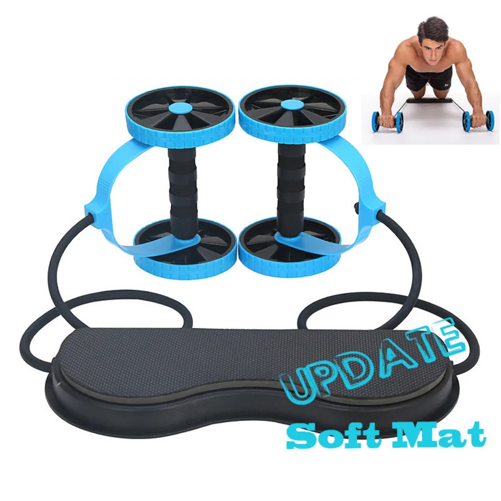 

New Core Double Wheels Thin Waist Fitness Slimming abdominal Workout Training Gym Exercise Equipment