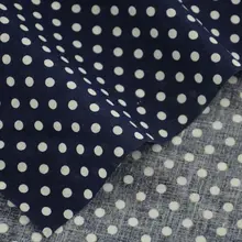 Синий хлопок ткань Patchwor белый горошек дизайн ткань одежда Кукла домашний текстиль Скрапбукинг Украшение ткань шитье для занавески