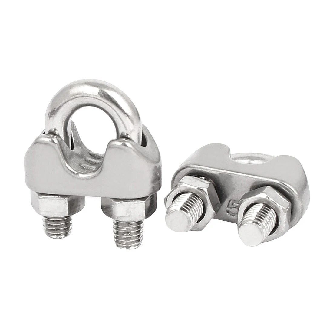 

CNIM Hot M5 3/16 Inch Stainless Steel Saddle Clamps Cable Wire Rope Clips Fastener 12 Pcs