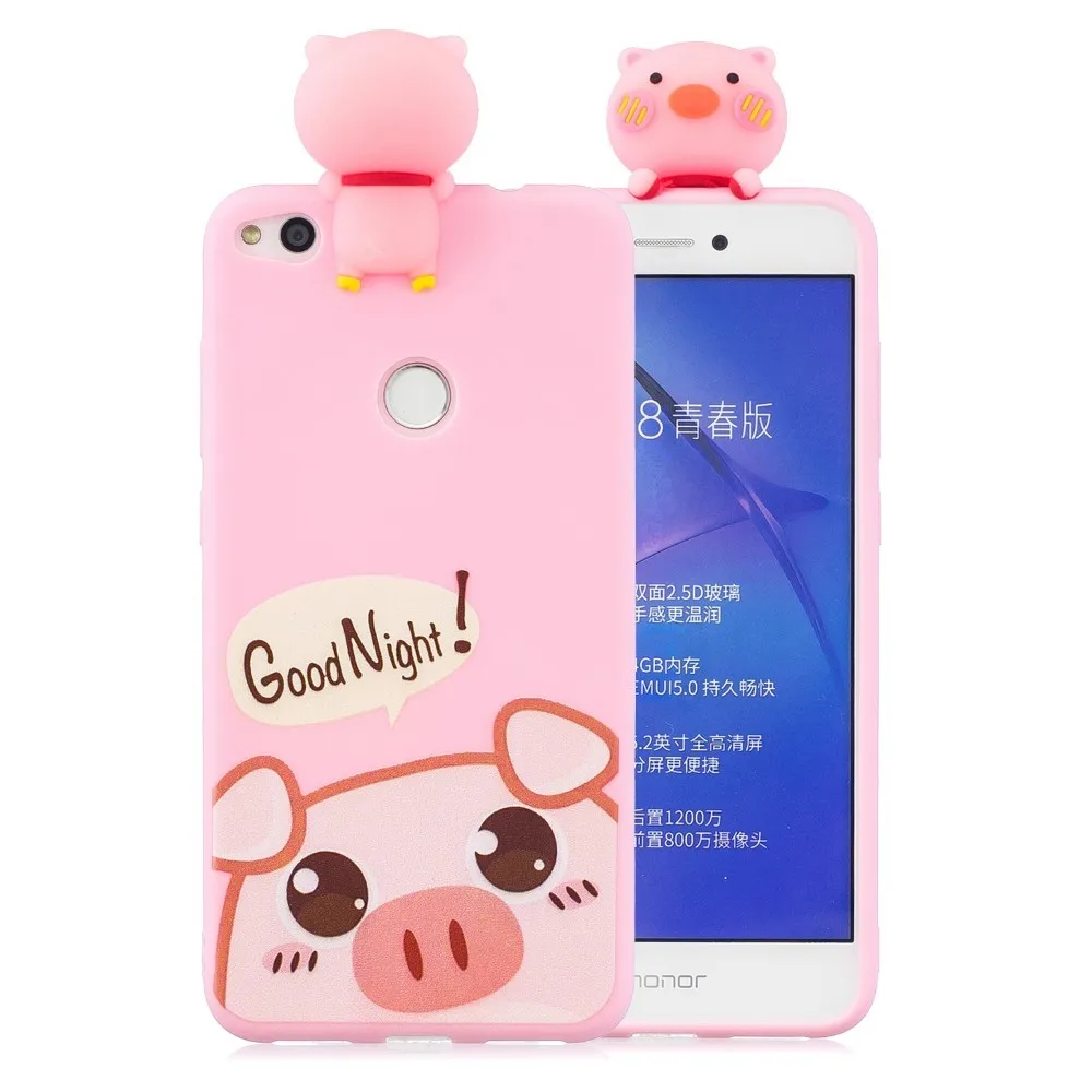 3D Diy Cartoon Animal Phone Case For Xiaomi Mi A1 A2 5X 6X F1 Redmi Note 4 4X 5A 5Plus 6 6A Pro S2 Panda Pig Duck Cat Back Cover