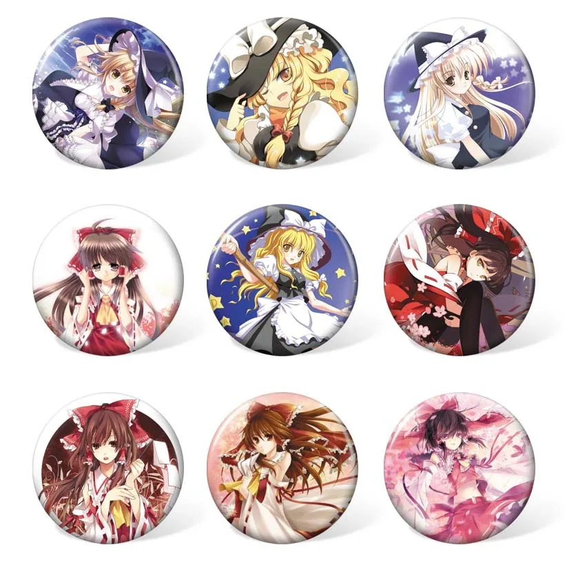 9 pcs/lot Anime TouHou Project Badges Toys Brooch Model Pins for gifts Size 58MM | Игрушки и хобби