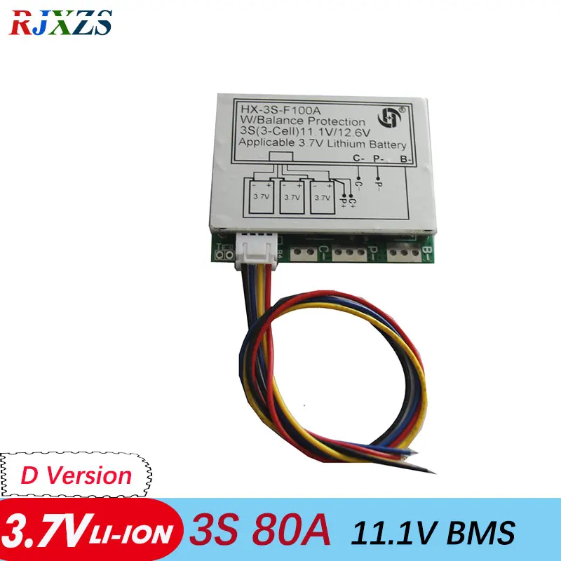 3S 80A Li Ion 12 6 V 11 1 18650 BMS PCM плата защиты батареи bms pcm для литий ионной с переключателем