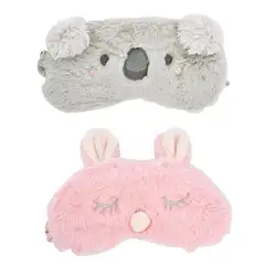 1 шт. кролика/коала Спящая Eye Mask Nap Мультяшные плюшевые тени для век маска для сна, массаж глаз на глаза крышки для сна
