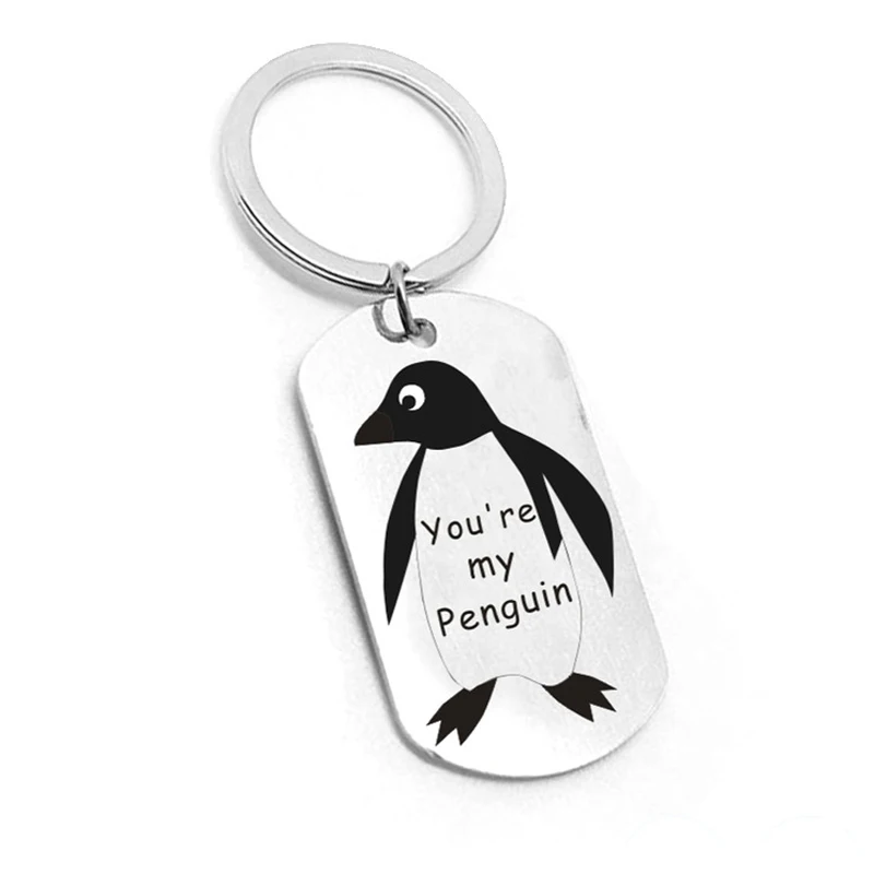 Брелок с ручной штамповкой You Are My Penguin|Брелоки| |