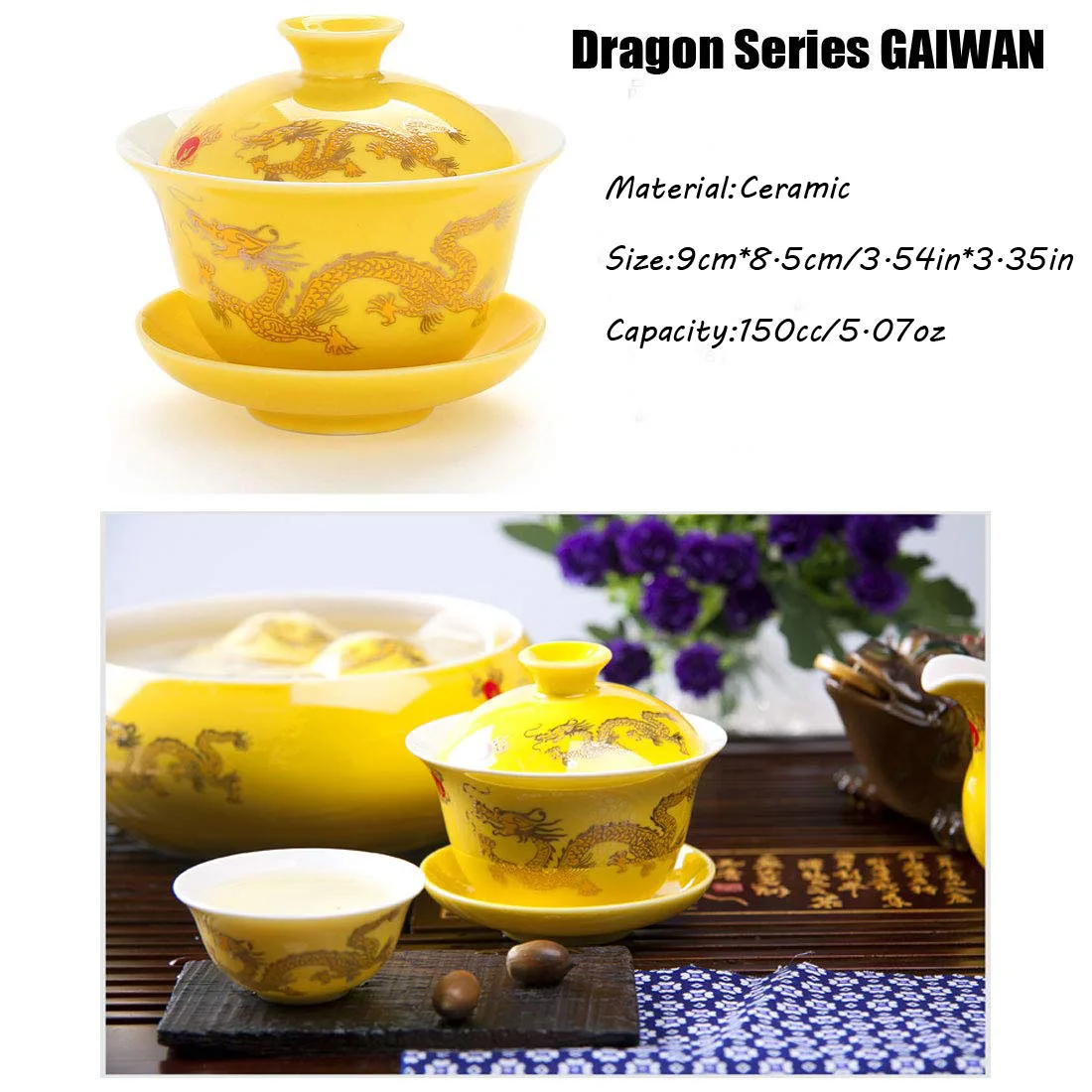 150 мл костяного фарфора кунг-фу чайный сервиз Gaiwan, чайная чашка Tureen фарфоровый чайный сервиз керамический чайный поднос Parlour чайная посуда Gai Wan чай тигуанинь