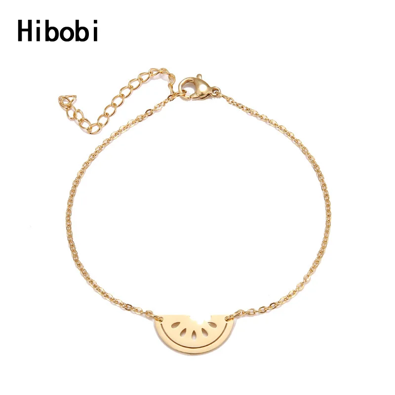 Ювелирный женский браслет из нержавеющей стали Hibobi браслеты с арбузом для женщин