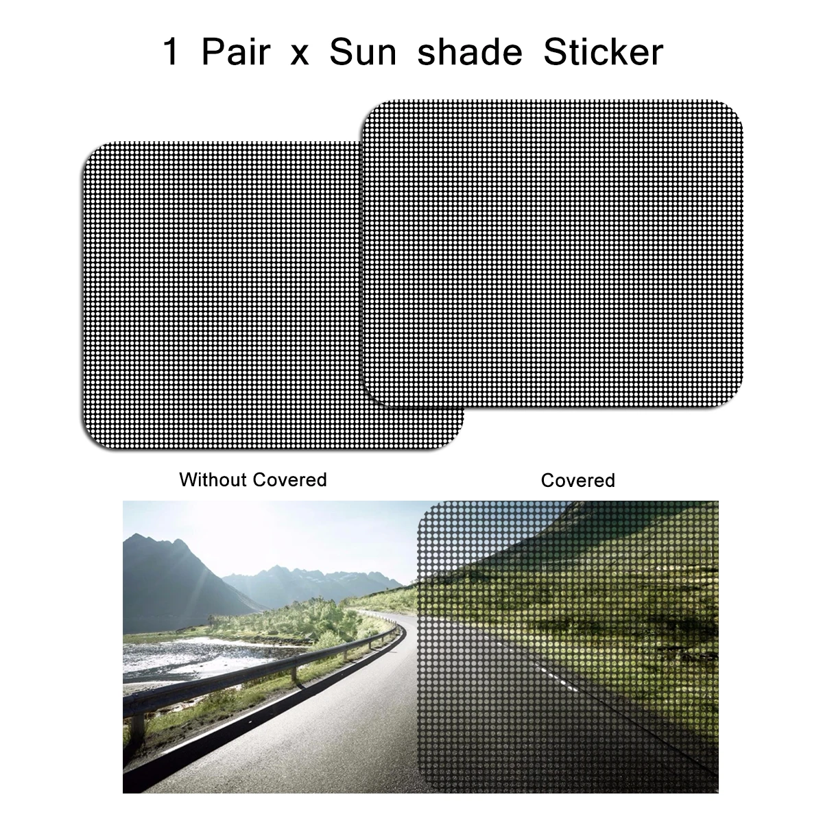 

Car Styling Curtain 1 Pair Black PVC UV Sticker Car Sunshade Electrostatic Stickers Auto Sun-shading Side Window Sunscreen