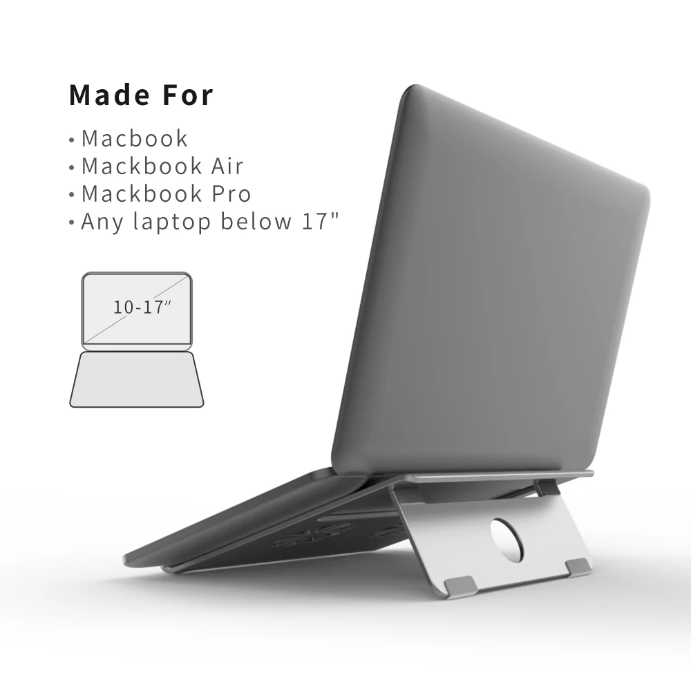 Strong Heat Cooling Effect,Silver Made of Aluminum Alloy Material Laptop Stand Lazy Bracket Universal Type Two-in-One Mobile Phone Computer Bracket