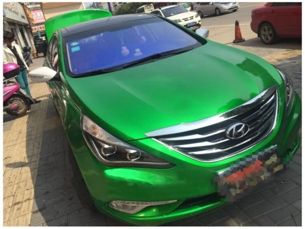 Глянцевая виниловая обертка металлик Ultra Apple Green пленка для упаковки автомобиля