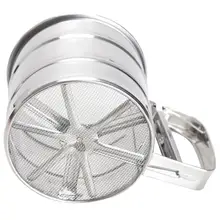 Механическая глазурь для выпечки шейкер для сахара сетка сито для муки, решето из нержавеющей стали форма чашки выпечки Кондитерские инструменты кухонные аксессуары