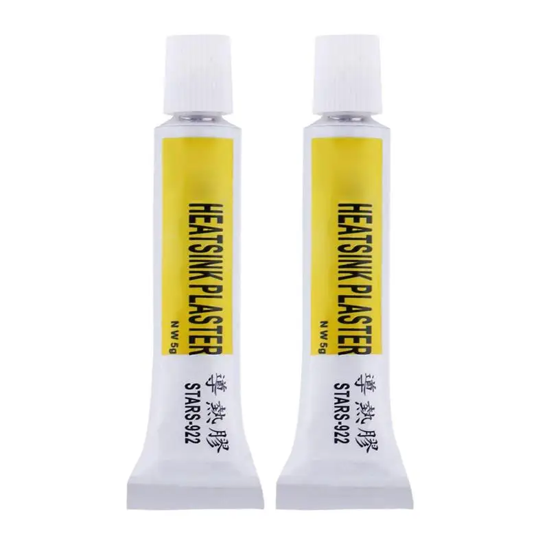 

2Pcs Heatsink Plaster Thermal Silicone Grease Adhesive Paste Strong Adhesive Compound Glue For Heat Sink Sticky Props