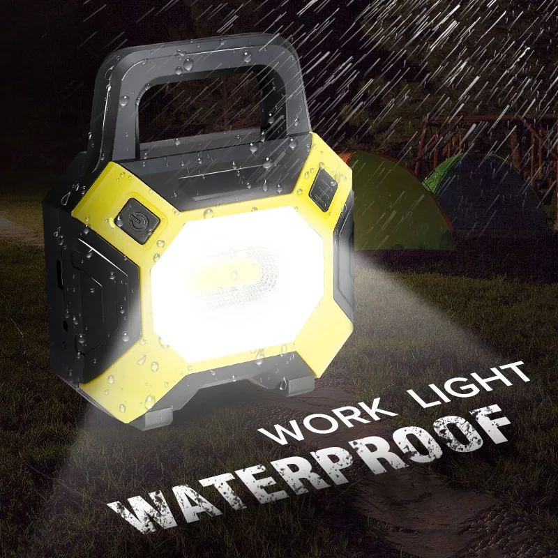 

Waterproof 10W LED Spotlight Floodlight LED Camping Lantern Rechargeable Work Light Powerbank Lamp For Hiking COB Tent Light