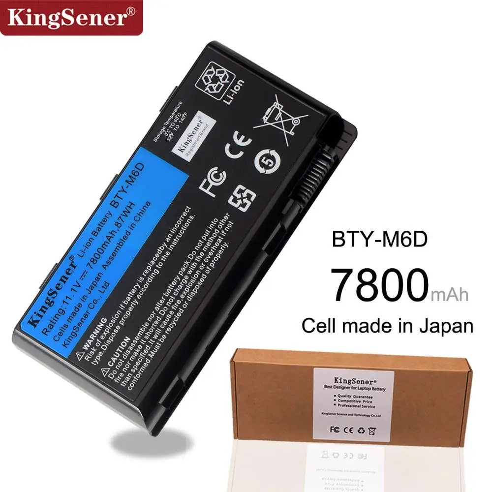 11.1V 7800mAh New BTY-M6D Laptop Battery for MSI GT60 GT70 GX780R GX680 GX780 GT780R GT660R GT663R GX660 GT680R GT783R 9CELLS
