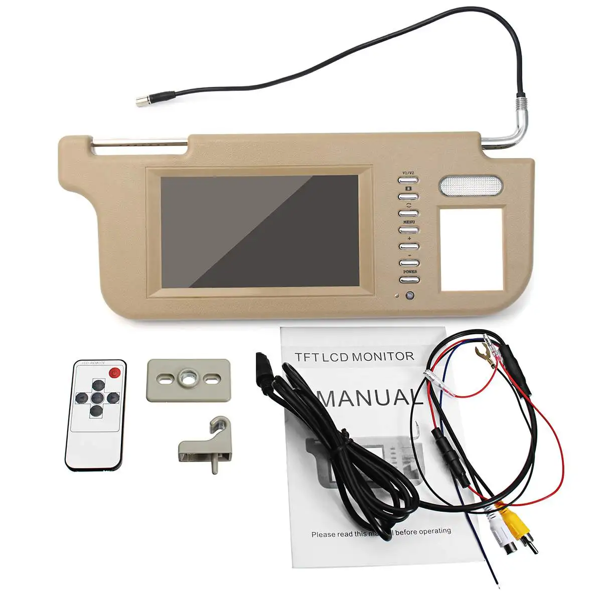 

1Set Car interior mirror Visor Monitor Rear Camera LCD 1440 x 234 Resolution Left or Right for Player and Car Rearview Camera