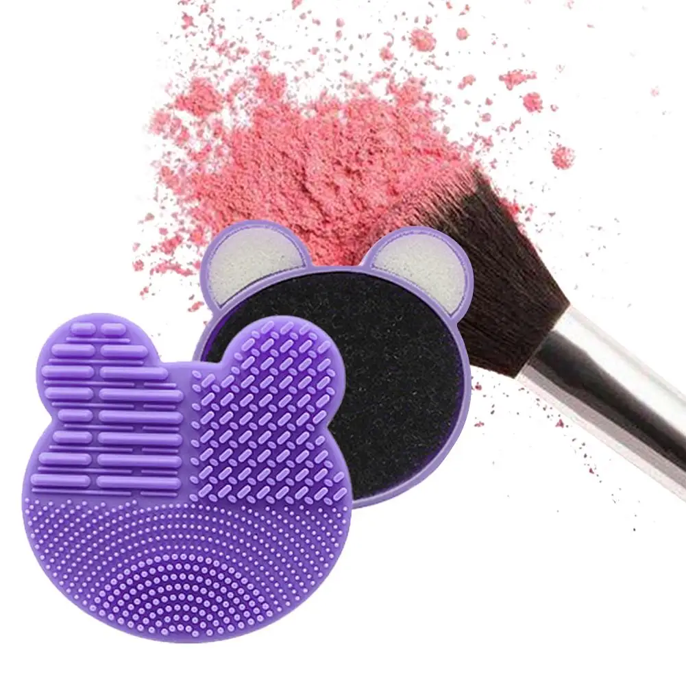 

Makeup Brush Cleaner Kit Double Side Design with Cosmetic Brush Cleaning Box and Instantly Dry Color Removal Sponge