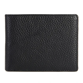

Business Men's Genuine Leather Short Wallet Black Small Credit Card Holder For Men Casual Brief Male Coin Purse Mini Clutch Bags